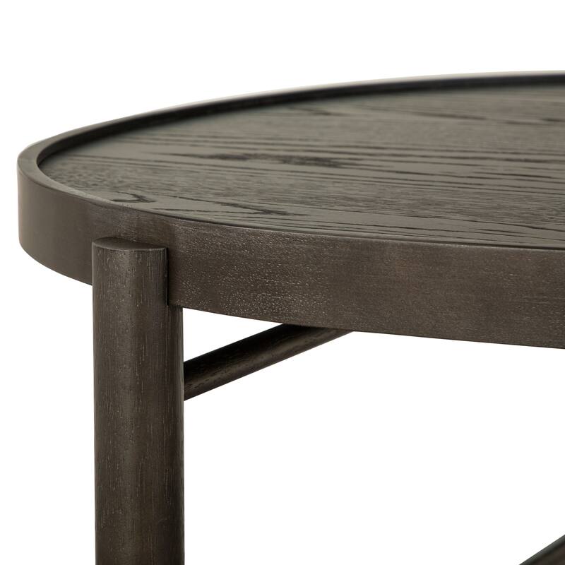 Magnussen Home Hadleigh Black Coffee Bean Shaped Nesting Cocktail Table - 37''W x 31.5''D x 18''H