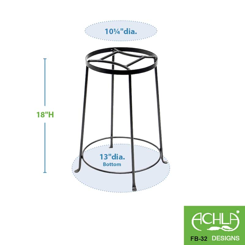 Achla Designs Indoor Outdoor Diamond Shaped Argyle Plant Stand III, 18 Inch Tall, Roman Bronze Powder Coat Finish