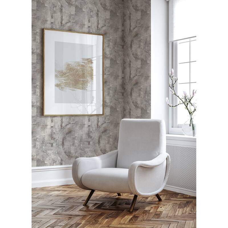 Advantage Abe Light Grey Geo Wallpaper - 20.9 x 396 x 0.025