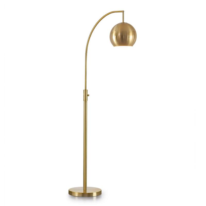 Metro 68"H Metal Globe One Light LED Dimmable Floor Lamp with LED Vintage Bulb