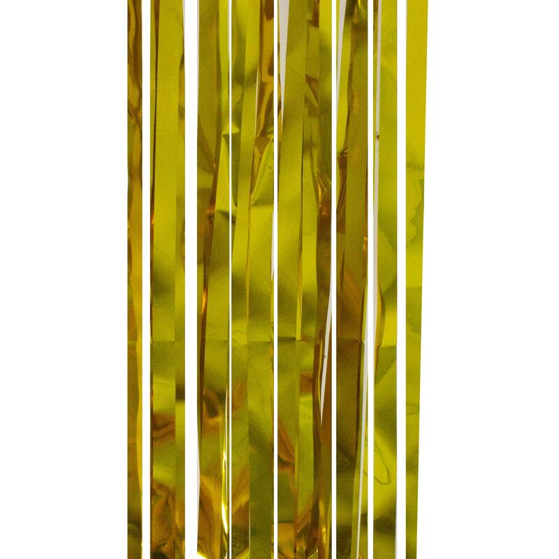 Tinsel Christmas Window or Door Curtain - 3' x 8' - Gold