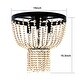 preview thumbnail 4 of 3, Farmhouse Wood Bead 15-inch Vintage Flush Mount Light - 15*15*15.3H