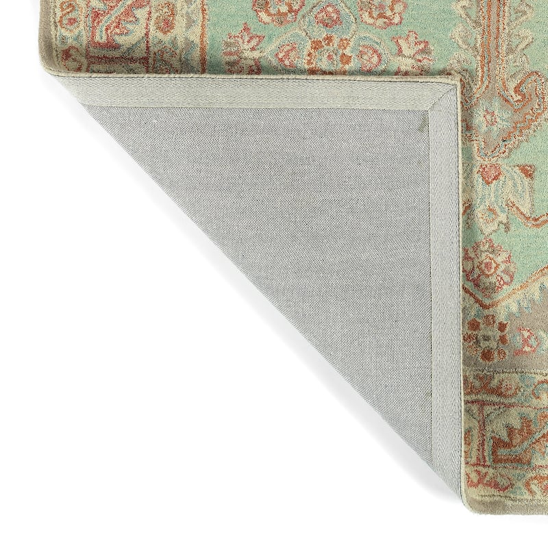 Charlotte Collection Seafoam Hand Tufted Indoor Area Rug
