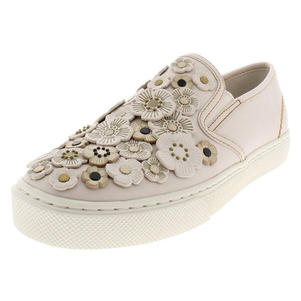 Shop Coach Womens Tea Rose Casual Shoes Leather Applique Overstock 24031028