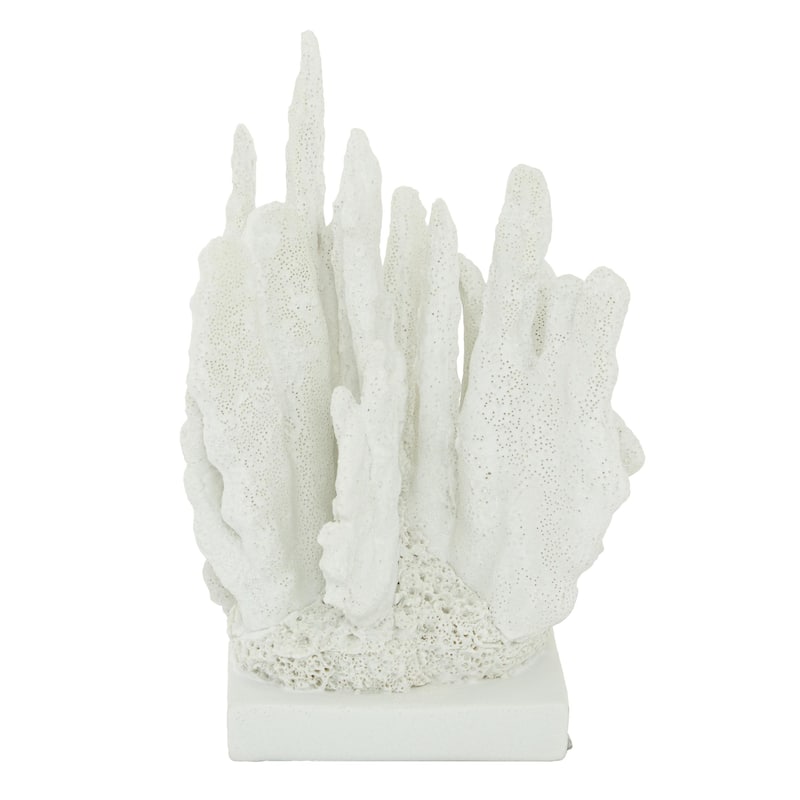 Polystone Coral Decorative Sculpture - Blue or White - Roche River Decor