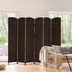 preview thumbnail 10 of 8, Oriental Furniture 6-Panel Room Divider, Folding Privacy Screens w/ Diamond Double-Weave, Vintage Brown - 6 Panels