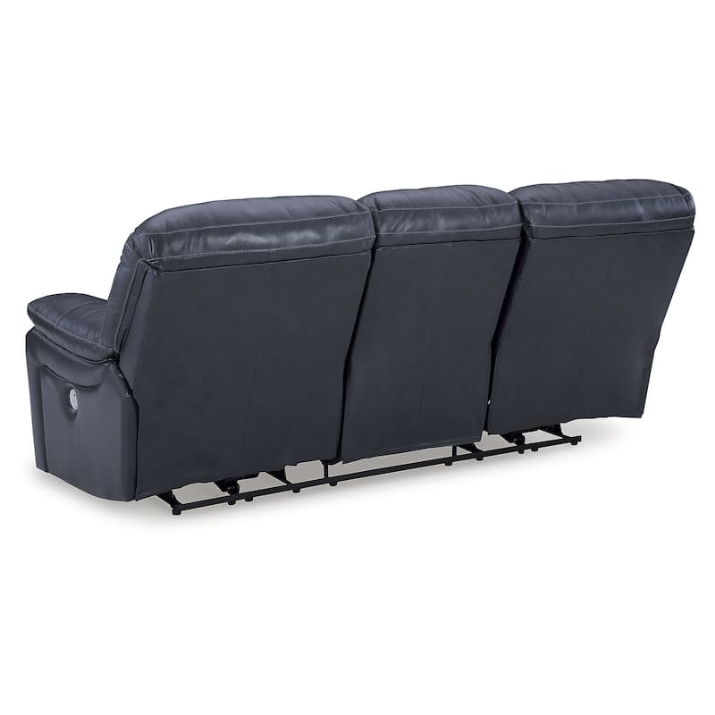 Signature Design by Ashley Leesworth Blue Power Reclining Sofa - 88"W x 41"D x 41"H