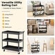 preview thumbnail 8 of 11, Costway 3-Tier Utility Cart Metal Mental Storage Service Trolley - See details