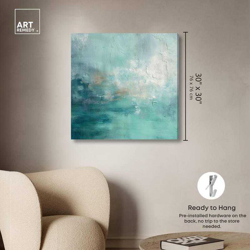 Green Blue I Canvas by Art Remedy, Gallery Wrapped