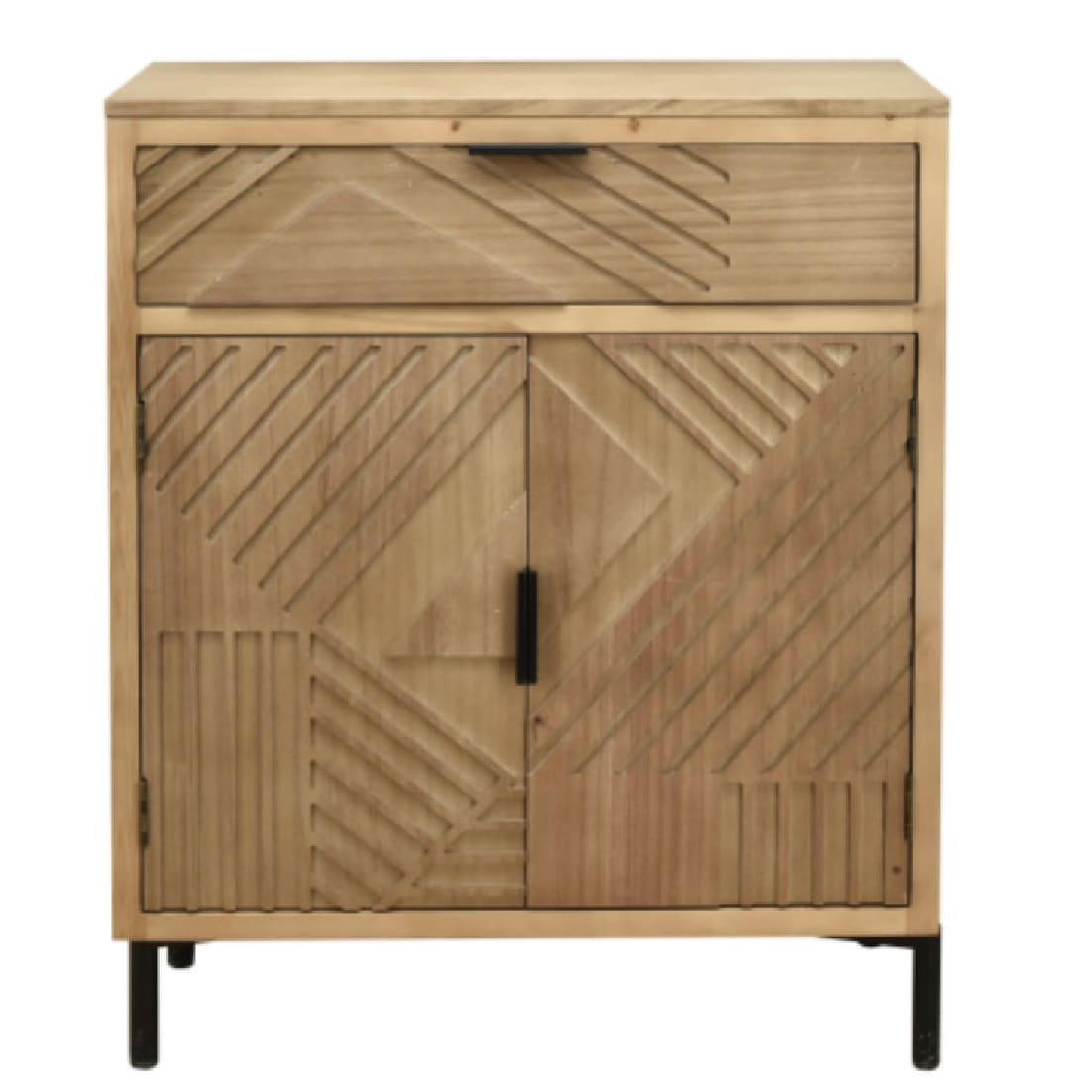32 Inch Freestanding Bathroom Cabinet in Natural - 32'' x 14'' x 31.5''