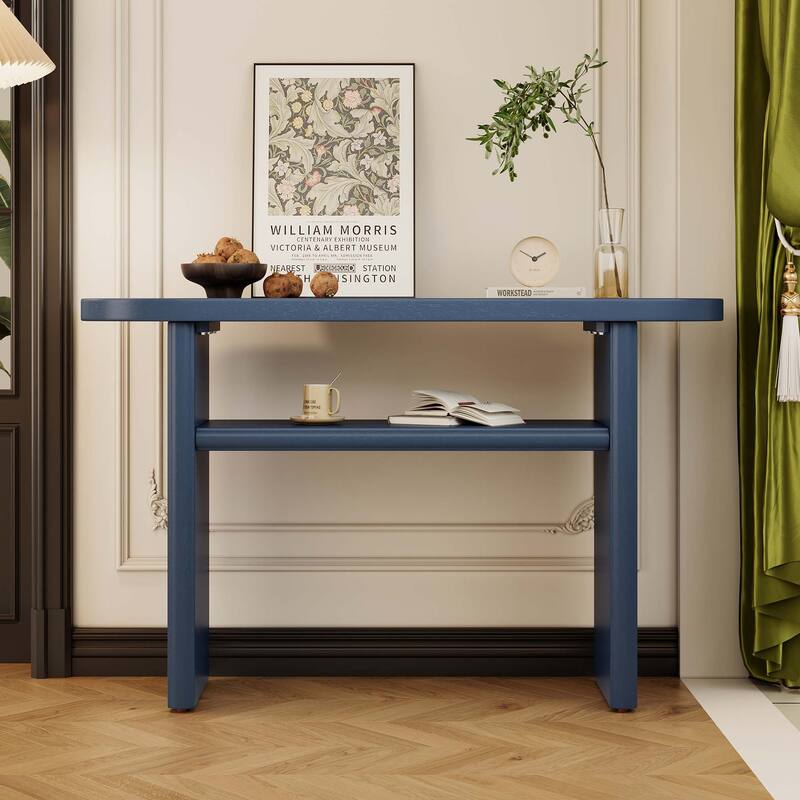 Elegant Minimalist Console Table with Shelf for Entryway