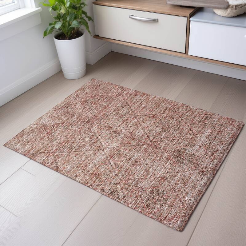 Premium Washable Super Soft Tribal Modern Mayfield Rug - Pink - 1'8" x 2'6"