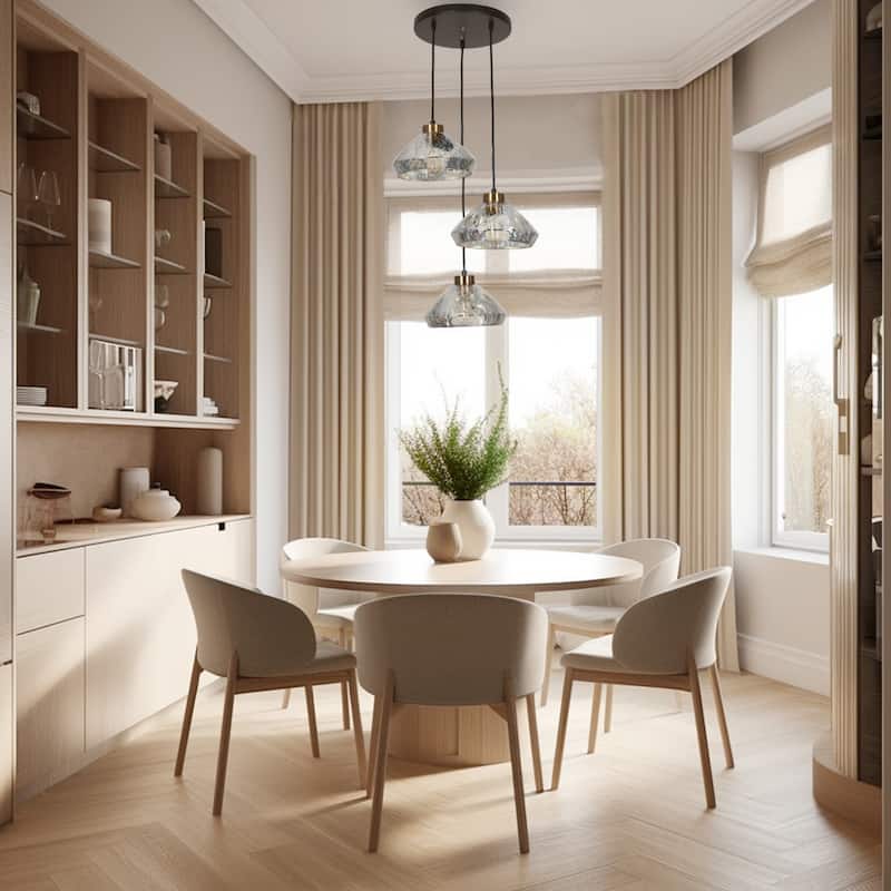 Flyn Modern 3-Light Cluster Pendant Light Glass Chandelier for Dining Room - D 17.7" x H 6.3"