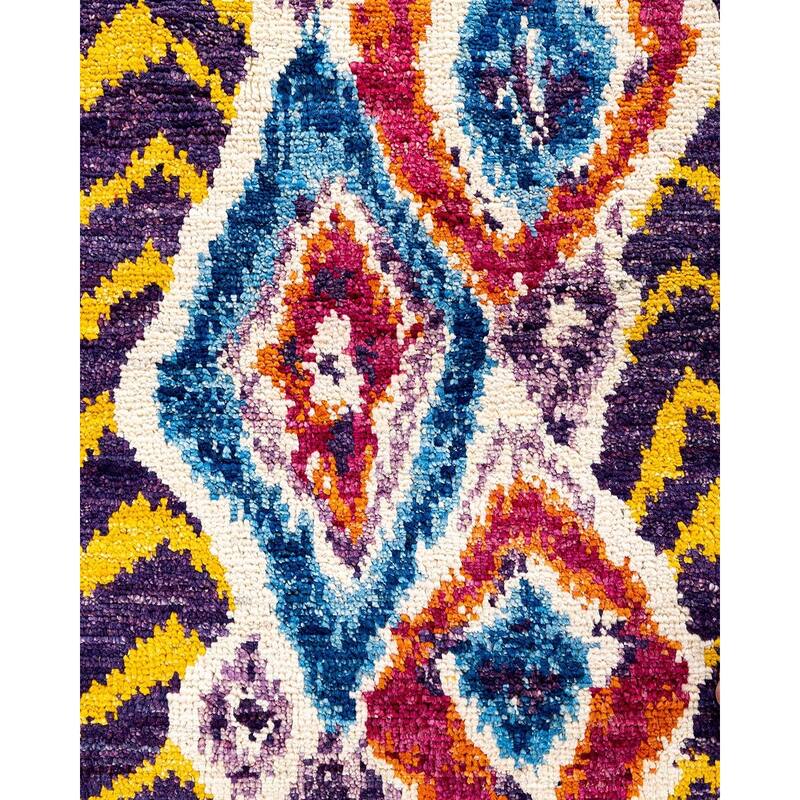 Contemporary Overdyed Wool Hand Knotted Area Rug - 7' 10" x 10' 4"