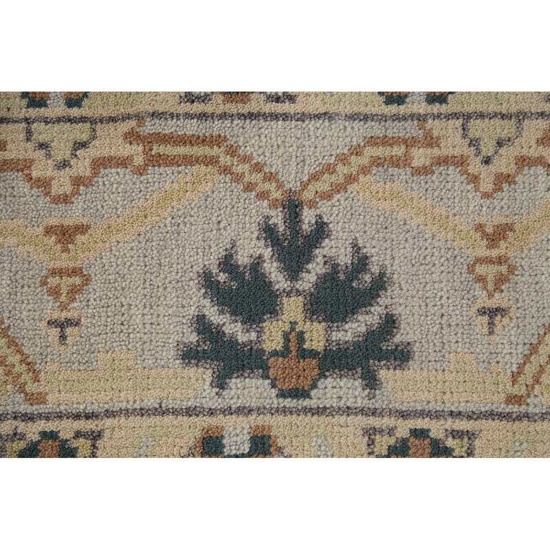 Green Oushak Indian Runner Rug Handmade Wool Carpet - 6'0" x 17'9"