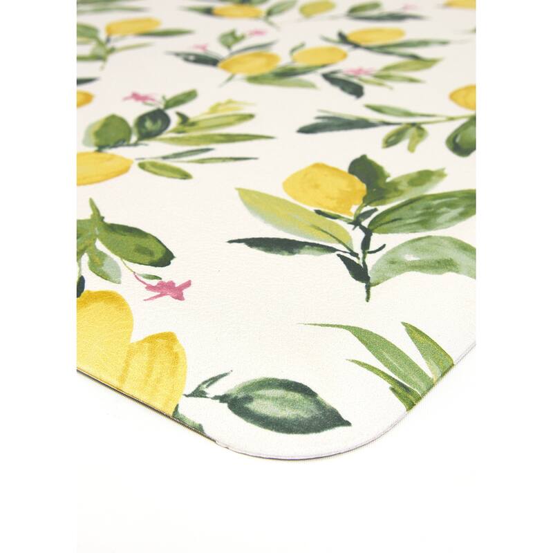 FloorPops Limon Yellow Anti-Fatigue Comfort Long Mat - 20 x 60