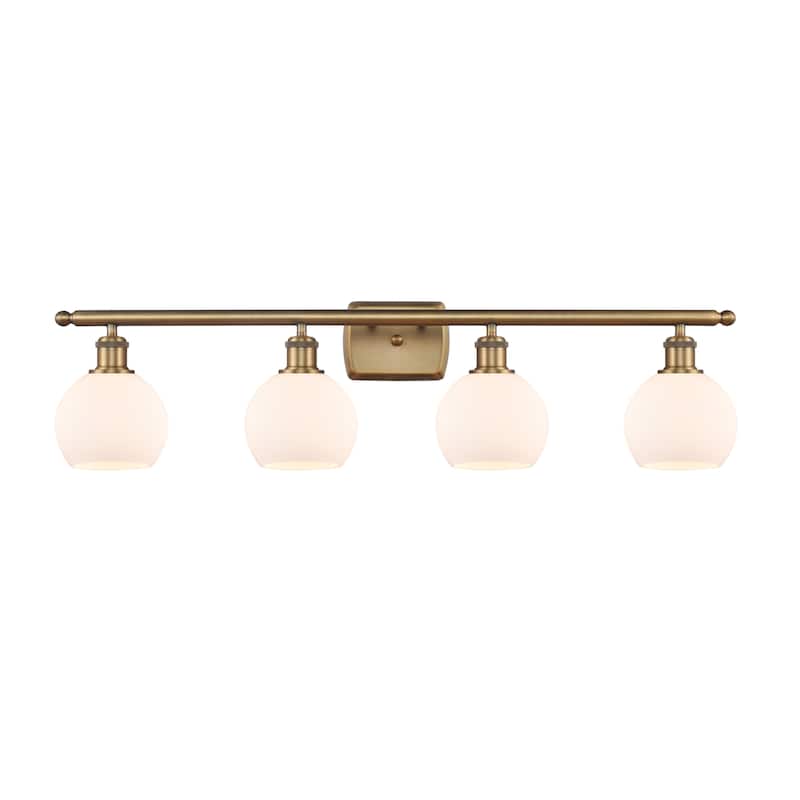 Innovations Lighting Athens - 4 Light 36" Bath Vanity Light - 6" Shade