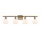 Option Matte White / Brushed Brass Finish