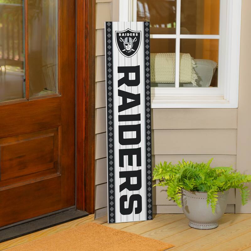 47" Double Sided Seasonal Porch Leaner, Las Vegas Raiders - 47" x 11.25"