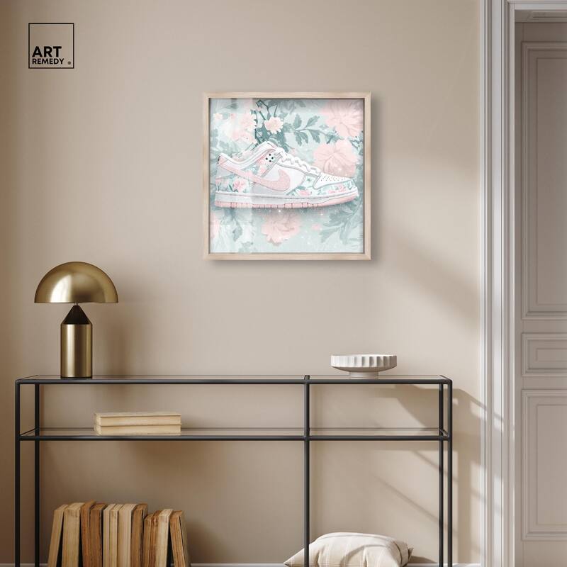 Dainty Floral Sneaker Shadowbox by Art Remedy