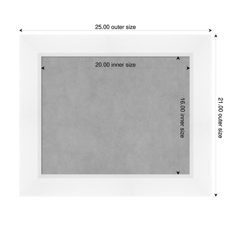 Amanti Art Sloped Black Framed - 25 x 21 in - Sloped White