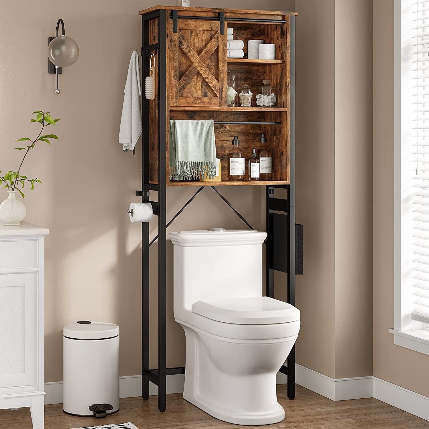 Farmhouse over the toilet storage deals