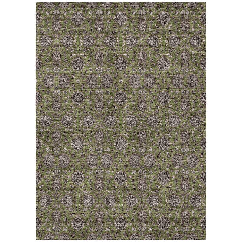 Machine Washable Indoor/ Outdoor Chantille Traditional Floral Rug