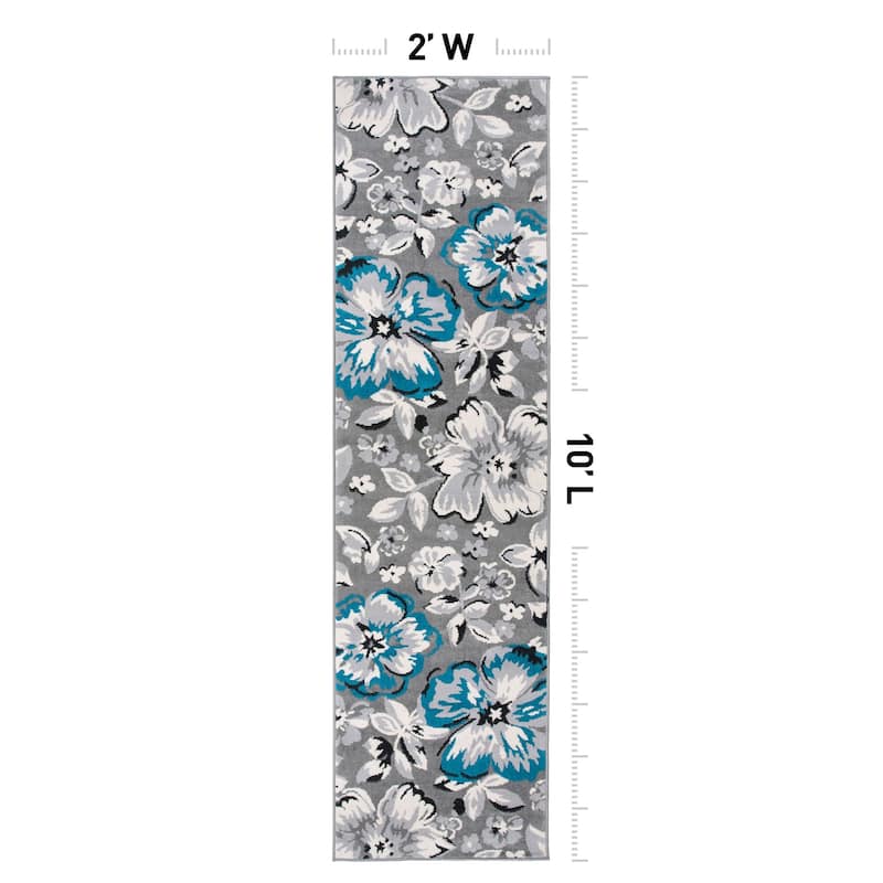 World Rug Gallery Modern Floral Design Area Rug