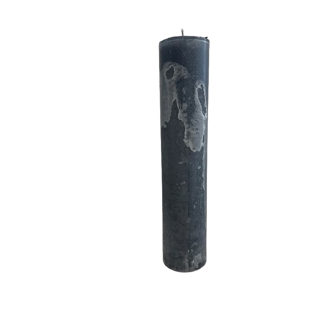 Med. Pillar Candle 3.75" x 13.75"H Anthracite -ST - Anthracite