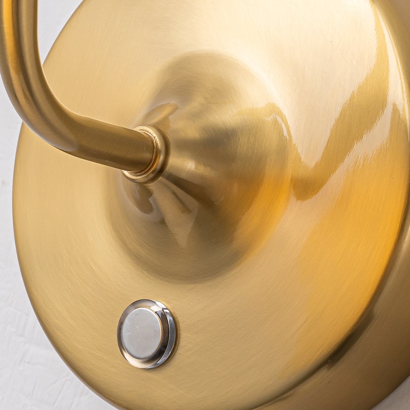 Battery Operated Wall Sconces Dimmable Integrated LED Rechargeable Cordless Swing Head for Bedroom or Corridors(2 Pack) - W5''