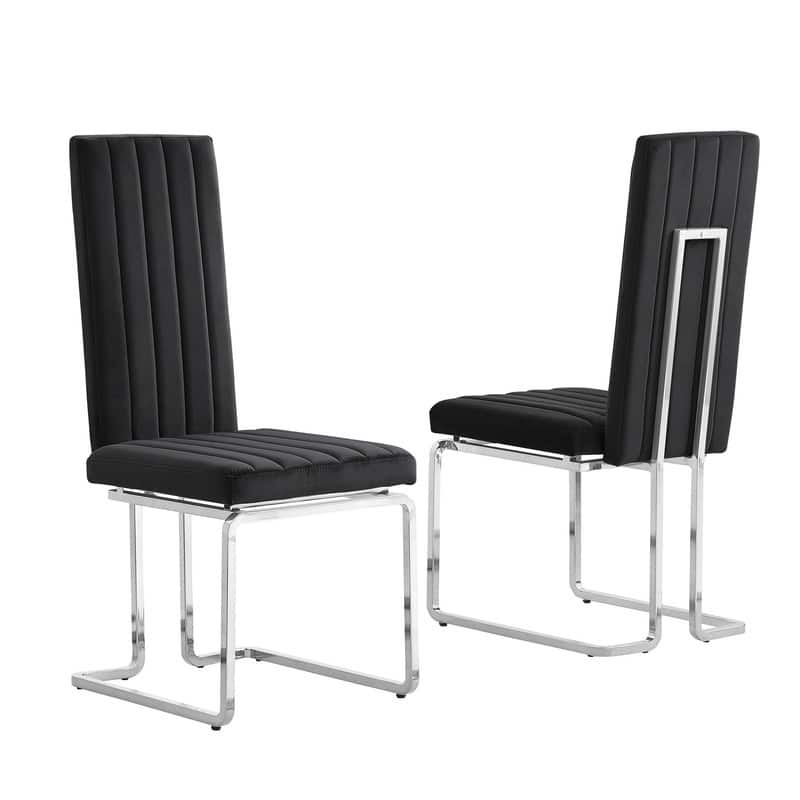 Best Quality Furniture Velvet Side Chairs **Set of 2**