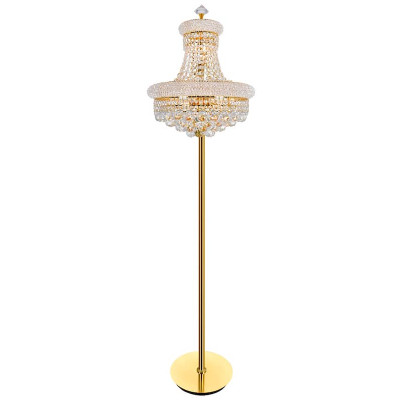 Empire 8 Light Floor Lamp With Gold Finish - Gold