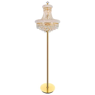 Empire 8 Light Floor Lamp With Gold Finish