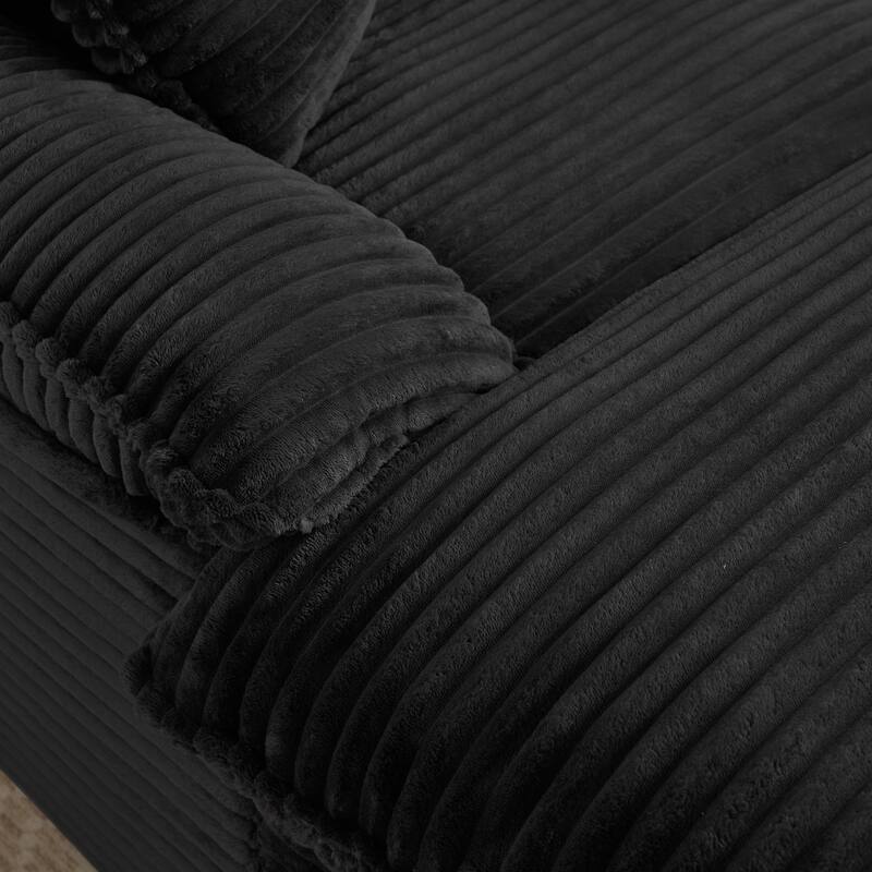 51.97" Modern Comfortable Cushioned Compression Single Sofa with Footrest