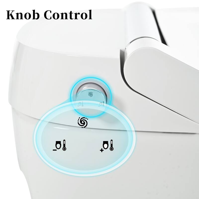 Smart Toilet with Heated Seat One Piece Elongated. Dual Flush 1.0 1.28 GPF. Foot Sensor Flush. Night Light