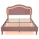 preview thumbnail 64 of 66, Velvet Upholstered Platform Bed Smart LED Bed Frame with Adjustable Height Headboard, Noise-Free Slat Support for Night's Sleep