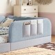 preview thumbnail 60 of 124, Twin/Full/Queen Teddy Fleece Floor Bed with Upholstered Safety Rails and Pocket
