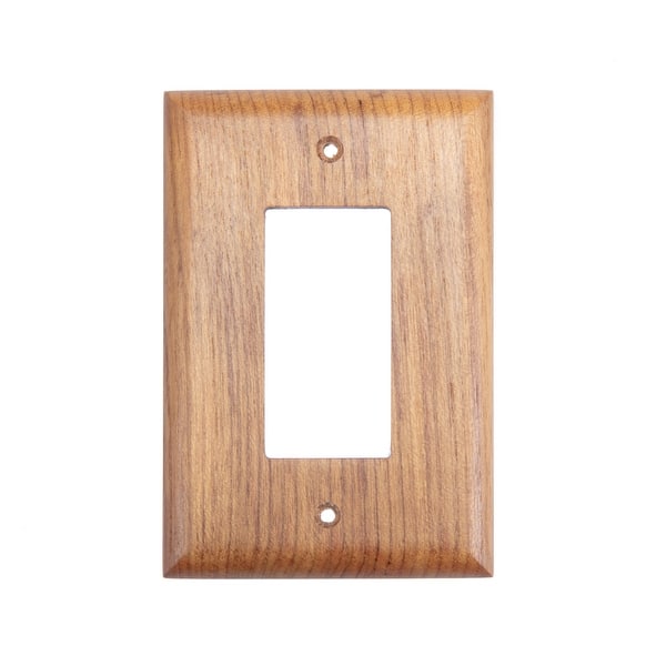 Teak Fault Outlet Cover, Receptacle Plate - Outlet - Overstock - 31770374