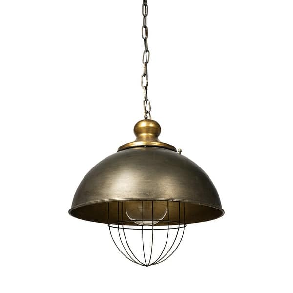 Rustic Gold Ton Metal Dome Hanging Light Rustic Gold Ton Metal Dome Hanging Light
