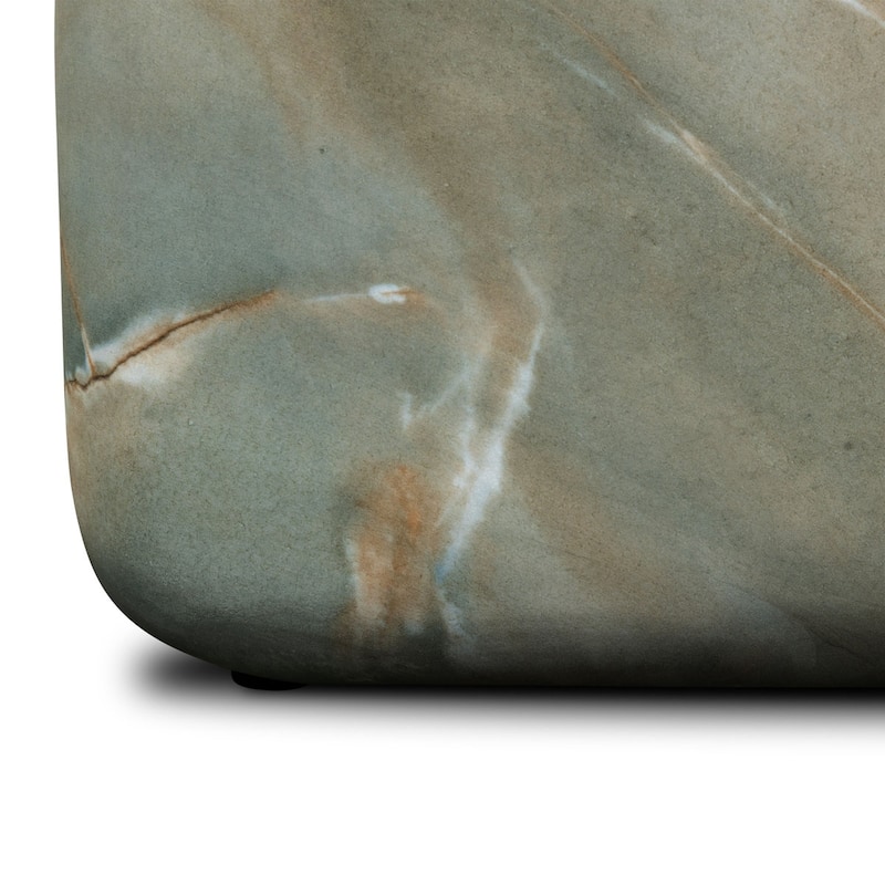 Quadra Cube Concrete Side Table with Marble Finish