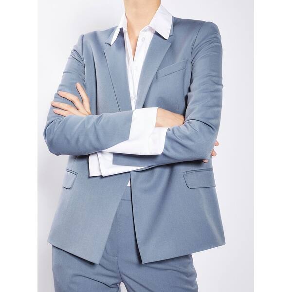 Shop Topshop New Light Blue Womens Size 8 Tailored Suit Blazer