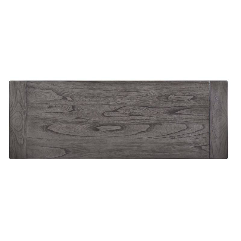 30-Inch Pedestal Sofa Table, Rustic Farmhouse Design, Solid Wood Look, Retro Style for Living Room