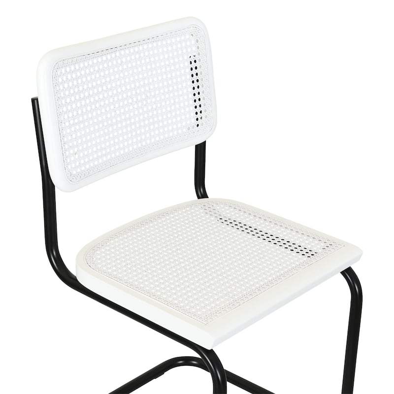 Breuer Chair Company Marcel Breuer Cesca Cane Cantilever Side Chair w/ Black Steel Frame (Various Wood & Cane Colors)