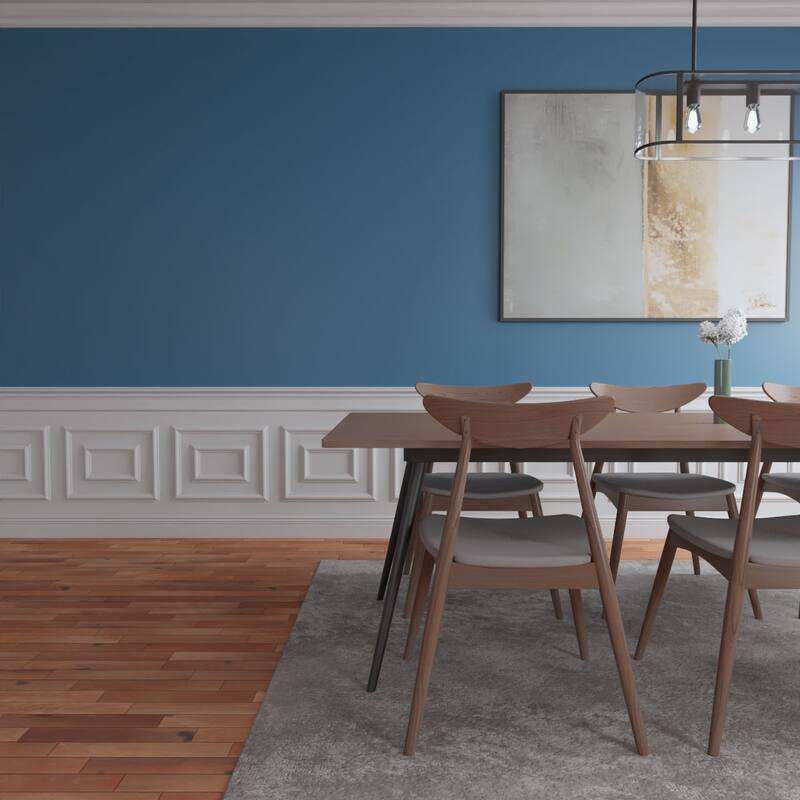 94 1/2"L Ashford Square Double Panel Traditional Wainscot Paneling Kit - Adjustable from Heights
