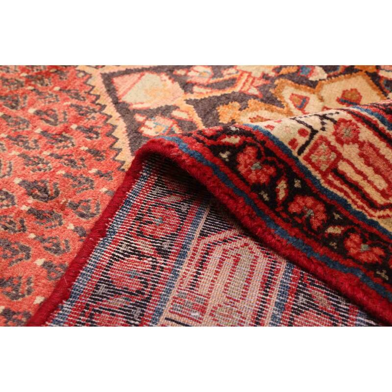 ECARPETGALLERY Hand-knotted Andelz Red Wool Rug - 4'1 x 12'5