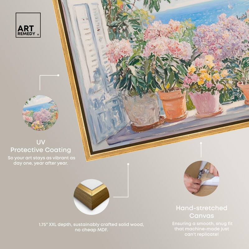 Mediterranean Blooms Canvas by Art Remedy