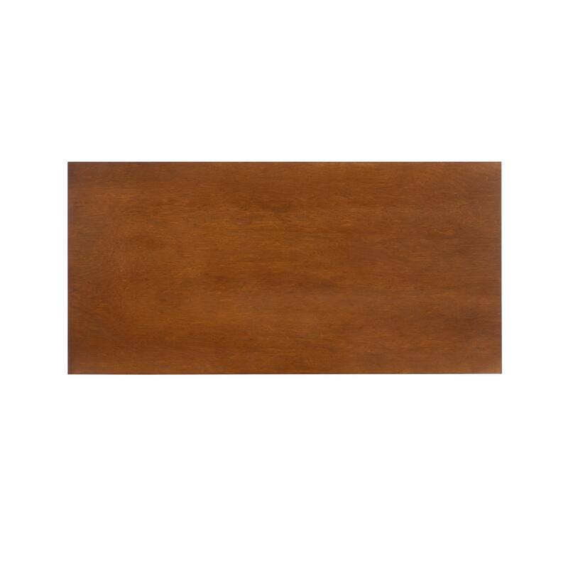 Mid-Century Coffee Table with Bottom Shelf - 47" - Brown