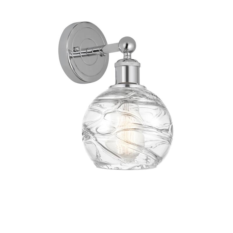 Innovations Lighting 616-1W-11-6 Athens Sconce Athens 11" Tall Wall - Polished Chrome / Clear Deco Swirl