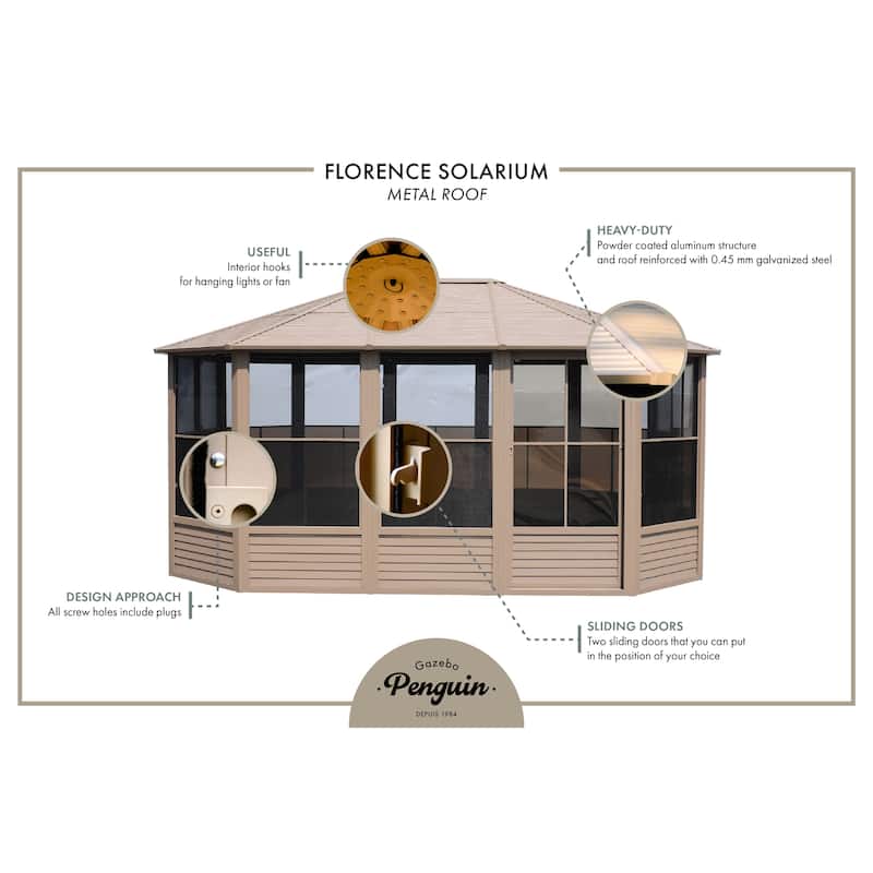 Florence - Solarium 12x15 Metal Roof