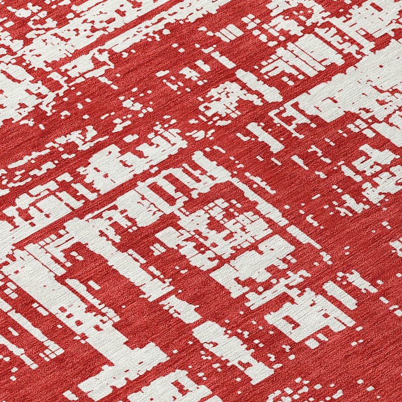 Machine Washable Indoor/ Outdoor Chantille Solid Abstract Rug